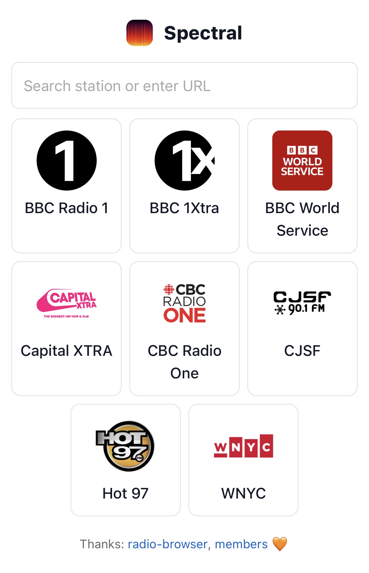 Spectral app screenshot
